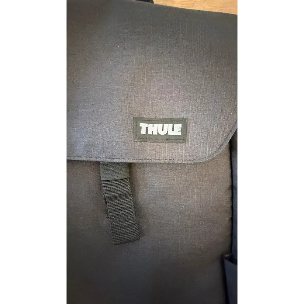Thule Lithos 16L Black Laptop Backpack Flap Top Commuter School Travel Bag
